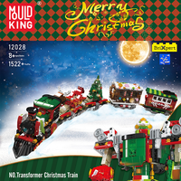 Kalıp kral 12028 noel buhar tren yapı taşları kiti 5-in-1 dönüşümü Robot kelepçe tuğla oyuncaklar çocuklar için doğum günü hediyeleri