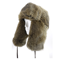 0-902-R2 Ruso Ushanka Invierno Sombrero de esquí al aire libre Piel de conejo transpirable para viajes y deportes
