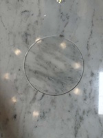 Table à manger ronde en marbre blanc poli moderne de luxe, grande dalle, 6/8 places, durable et imperméable, pour salon, villa, usage intérieur