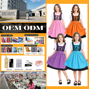 Costume da Oktoberfest per Bambine, Gonna Tradizionale Tedesca, Abito da Cameriera della Birra Bavarese, Costume per Carnevale, TV e Film - Product Image 2