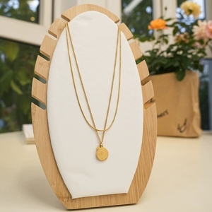 Collier en bois bijoux présentoir porte-collier longue chaîne organisateur de stockage présentoir de table fabrication de bijoux affichage - Product Image 3