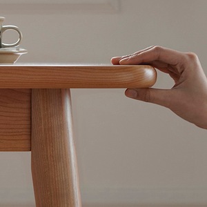 Simple Classic All Solid Cherry Wood Dining <strong>Table</strong> for Small Apartment Living Room <strong>Rustic</strong> Farmhouse - Product Image 2