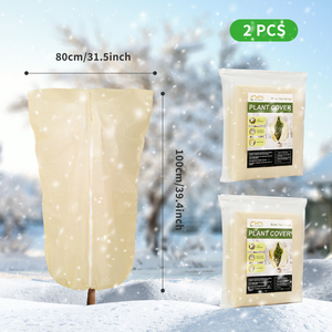 Mantas Impermeables para Protección Contra Heladas para Plantas de Invierno, Paquete de 2, Tamaño 2.6 pies x 3.3 pies, Grosor 2 oz/ya, Forma Cuadrada, para Árboles en Maceta - Product Image 2