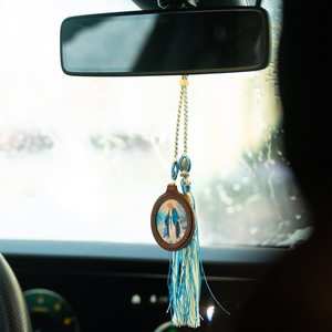 Pendentif unisexe GIVELUCK Miracle Virgin Cameo en matériaux riches en fibres pour la décoration de la voiture et de la maison, protection religieuse sainte - Product Image 4