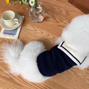 Navy collar vest, summer thin style, dog <b>clothes</b>, <b>cat</b> pet, Teddy, Bichon Frise, Pomeranian, small puppy, spring and autumn. - Product Image 5