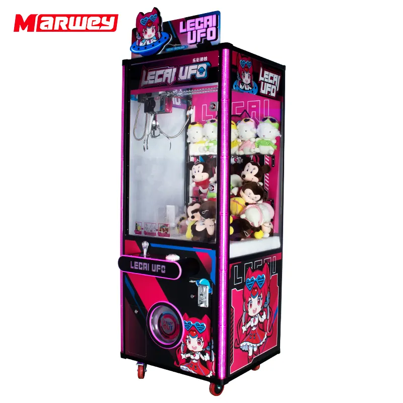Transparente Plüsch puppen Klauens piel maschine Geschenk preis Gefüllte Spielzeuge Kran Arcade-Maschine zum Verkauf
