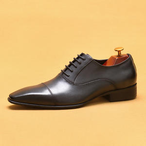 2026 Men's Leather Shoes Genuine Leather Business Formal Leather Shoes Groom's Wedding Thick Soled <b>Height</b> Increasing Derby Shoes - Product Image 6