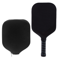 Raquette de pickleball en fibre de verre avec logo personnalisé, surface en fibre de carbone, ensemble de raquettes de pickleball, 2 raquettes, 4 balles, 1 sac