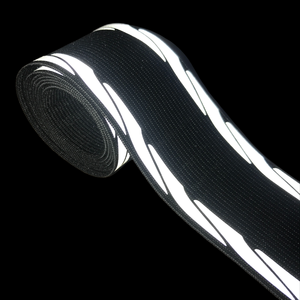 Faixa elástica preta alta do poliéster elástico cinza tira reflexiva Eco-Friendly customizáveis cores para a noite correndo esportes cinto - Product Image 3