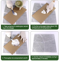 Résine polyester insaturée à double composant MOROPUS, colle liquide à séchage rapide pour marbre, adhésif pour la construction et le travail du bois