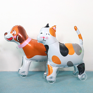 Cartone animato animale <span class=keywords><strong>con</strong></span> ruote lamina palloncino decorazioni per festa di <span class=keywords><strong>buon</strong></span> <span class=keywords><strong>compleanno</strong></span> forniture per Baby Shower regali giungla festa palloncino elio - Product Image 5