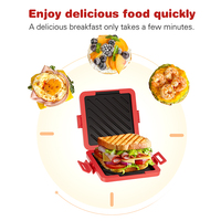 Machine à sandwichs épaisse compatible lave-vaisselle et micro-ondes, appareil à panini rapide et gain de temps, ustensiles de cuisson