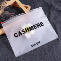 Sacs en plastique transparents PE PVC avec fermeture éclair, biodégradables, personnalisés avec logo, pour bijoux, emballage de t-shirts, sacs à fermeture éclair pour vêtements