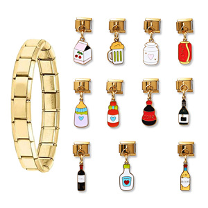 Stainless Steel Modular Charm Bracelet Food Theme DIY Jewelry Accessories Unisex Fashion Bracelet Spring 2025 Yiwu Origin - Product Image 1