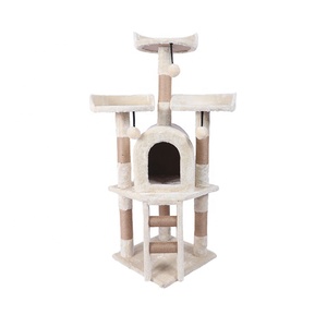 Arañazos de madera piso gato subir marco árboles mascotas muebles torre - Product Image 1