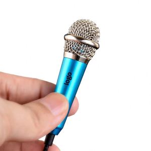 Microphone et écouteurs intégrés pour mini-téléphone portable, gadget USB promotionnel universel pour le karaoké - Product Image 1