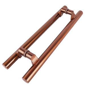 Poignée de porte coulissante sans cadre en acier inoxydable pour villa et entrepôt, design moderne, ambidextre, installation facile - Product Image 2