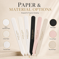 Bandes de test de parfum en forme de pagaie, logo personnalisé, papier absorbant pour tester les parfums
