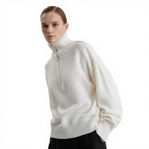Pull tricoté à manches longues pour homme, avec fermeture éclair, en polyester, traitement anti-plis, collection automne 2025, pour le marché transfrontalier Europe-États-Unis - Product Image 3