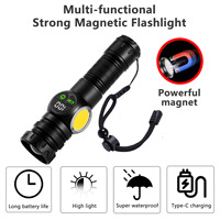 Lampe latérale magnétique multi-lumières à haute luminosité pour randonnée et camping, avec zoom numérique et affichage, produit transfrontalier très vendu