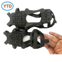 Crampons antidérapants en caoutchouc véritable à crampons, résistants aux basses températures, durables pour l'extérieur, avec logo personnalisé pour la neige