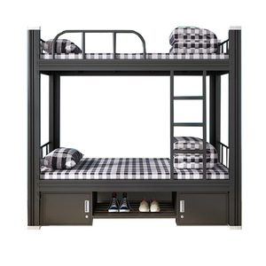 Cadre de lit superposé double simple et moderne en métal avec caractéristiques réglables Chambre <span class=keywords><strong>à</strong></span> coucher Dortoir École Utilisation <span class=keywords><strong>à</strong></span> domicile Cadre en acier durable - Product Image 5