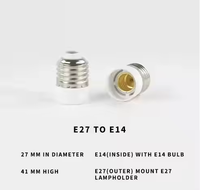 Vente directe d'usine Durable E27 à E14 LED Base vis lampe ampoule adaptateur convertisseur connecteur