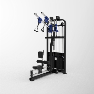 Appareil de musculation professionnel multi-fonctions réglable à charges guidées, double poste, pour tirage vertical et rameur vertical, pour la musculation des <span class=keywords><strong>bras</strong></span> - Product Image 2