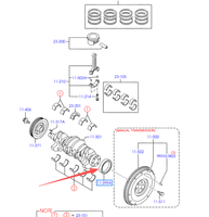 Seal Crankshaft Mesin Baru OEM BP0511312 untuk Fiesta 2009 1.5 1.3 Seal Oli Mobil