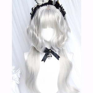 Tête de méduse <span class=keywords><strong>cheveux</strong></span> bouclés blancs perruque pleine tête princesse coupe Lolita argent <span class=keywords><strong>gris</strong></span> Simulation Rose <span class=keywords><strong>cheveux</strong></span> Net perruque de soie haute température - Product Image 4