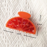 MIO Nouveau Mignon Fruit Acétate Pince À Cheveux Rouge Orange Tomate Forme Griffe Clip À La Main Pinces À Cheveux Femmes Cheveux Accessoires