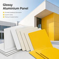 Échantillon de panneau composite en aluminium (ACP) Alucobond brillant 3mm 4mm PVDF pour revêtement mural intérieur et cloison de plafond 20x30cm