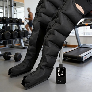 Masseur de pieds et de jambes avec bottes à compression d'air, <span class=keywords><strong>acupuncture</strong></span> et chauffage pour soulager les entorses articulaires, la fatigue musculaire et la douleur - Product Image 1