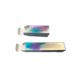 Low MOQ Custom Logo Empty LipGloss Packaging Silver Pink Purple Green Holographic White Black Gold Lip Gloss Box