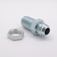 Adaptateur hydraulique à cône de 74 degrés en acier au carbone haute pression 6J-LN JIC mâle, avec écrou de blocage, fourni directement par l'usine