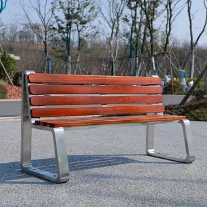 MARTES TL01 Comfortable 1 Piece Ergonomic Design Outdoor Bench For Public Park Long Garden Bench Patio Chairs