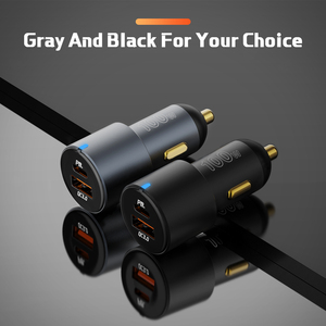 Chargeur de voiture USB C <span class=keywords><strong>en</strong></span> métal, adaptateur d'alimentation de voiture USB-C et USB-A 100W PD/QC rapide pour iPhone, <span class=keywords><strong>iPad</strong></span>, Galaxy S25 - Product Image 2