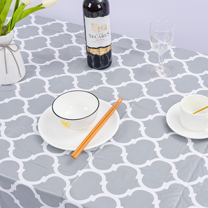 <b>Round</b> Geometric Pattern <b>Tablecloth</b> Polyester Washable Minimalist Style Home Use - Product Image 1