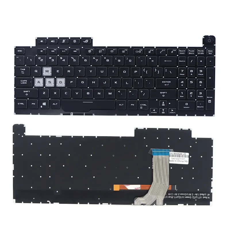 US laptop keyboard For ASUS ROG Strix G17 G731 G731GU G731GW 0KN1-912BG11 0KNR0-661LBG00 US Notebook Keyboard