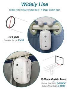 บลูทูธม่านไฟฟ้าและรางเสียง <span class=keywords><strong>Wifi</strong></span> รีโมทคอนโทรลไร้สายที่เปิดม่านอัตโนมัติสมาร์ทม่านหุ่นยนต์ - Product Image 3