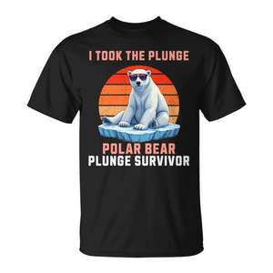 Camiseta Polar Bear Plunge Survivor 2025, Diversión Invernal - Product Image 1