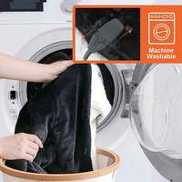 Plaid chauffant électrique pour chambre d'hiver, 5 niveaux de chauffage, 4 heures d'autonomie, super doux en flanelle et sherpa, chauffe rapide, lavable, certifié ETL