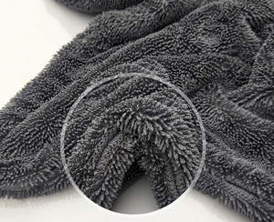 Serviette de séchage en microfibre DZ à boucles torsadées 1400gsm 40x40cm Double face Séchage rapide Détaillage automobile Serviettes de séchage en microfibre à boucles torsadées - Product Image 4