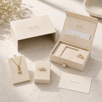 Coffret à bijoux en carton écologique, durable et luxueux, avec gaufrage, fermeture magnétique, logo personnalisé, emballage complet