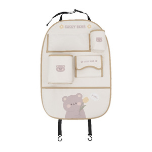 Car <b>Seat</b> Back <b>Storage</b> Bag Multi Functional Waterproof Organizer For Car Interior With Pockets And Bear Design - Product Image 5