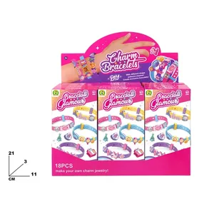 Bracciali Glamour Charm Bracelets 18Pcs <b>Diy</b> Jewelry Making <b>Kit</b> For Kids Girls Craft Toy - Product Image 1