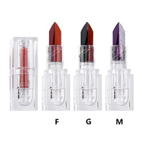 Lápiz Labial de Dos Tonos, Sin Logotipo, Resistente al Agua y al Sudor, Rojo Oscuro-Marrón, Doble Punta, Degradado, Maquillaje de Labios, 3.8g, Vanguardista, Estilo INS