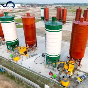 SDCAD marka özel özelleştirme 200 ton fiyat vida burgu konveyör yuvarlak kare 400 ton çimento silosu satılık