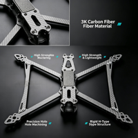 Kit de châssis de drone en fibre de carbone de type H avec empattement de 367 mm, châssis de quadricoptère de course FPV avec trous de montage pour caméra, VTX et contrôleur de vol