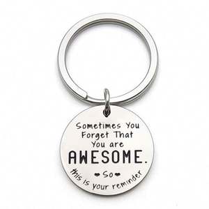 Drôle inspirant autre porte-clés remise des diplômes cadeau de remerciement Parfois, vous oubliez que vous êtes génial porte-clés en métal de Thanksgiving - Product Image 2